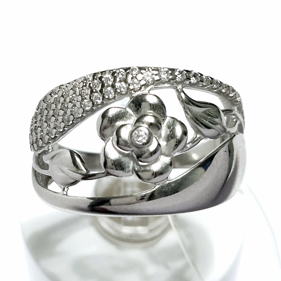Silver ROSE🌹 ring size 7.5 - Picture 7 of 12